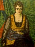 konrad magi A portrait of Alvine Kapp oil painting